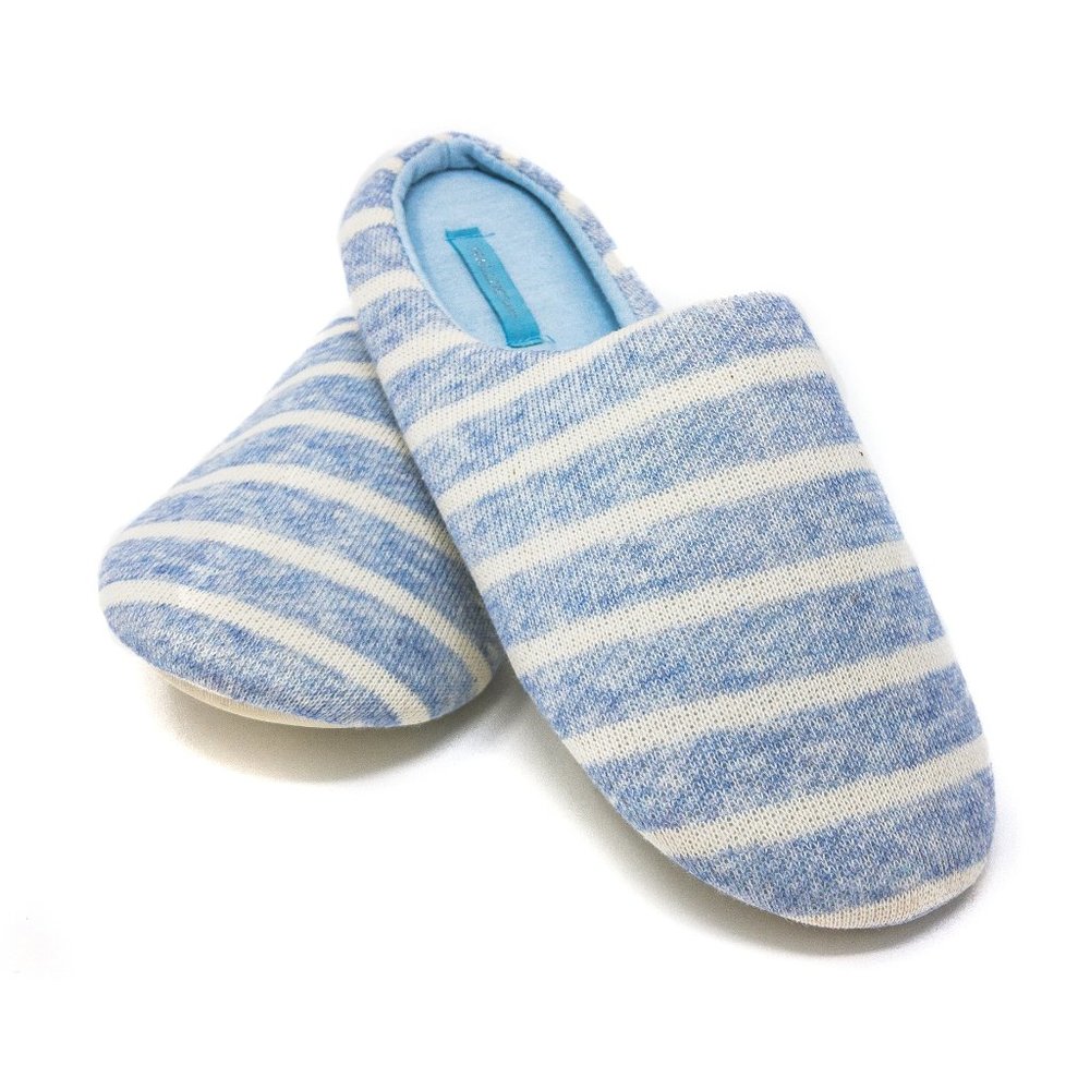 Marine Style Striped Memory Foam Slipper, Blue